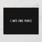 Ik haat nepmensen briefkaart (Voorkant)