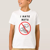 Ik haat noten t-shirt (Voorkant)