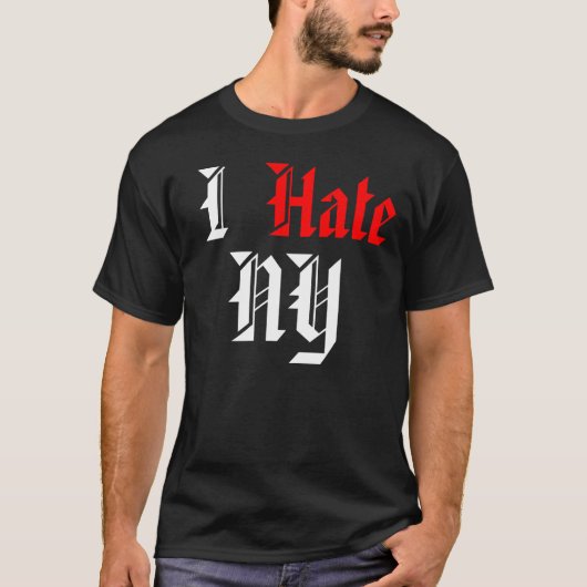 Ik haat NY T-shirt (Voorkant)