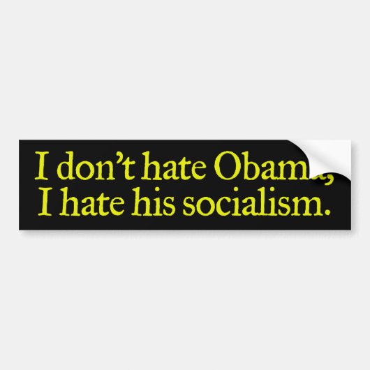 Ik haat Obama Bumpersticker niet (Voorkant)