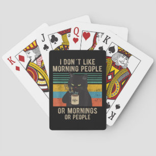 Ik Haat Ochtendmensen En Ochtenden En Mensen Kat Pokerkaarten