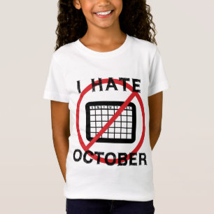 Ik haat oktober t-shirt