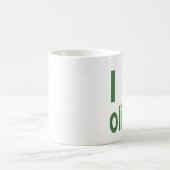 Ik haat olijven Geen liefde groen Magische Mok (Center)