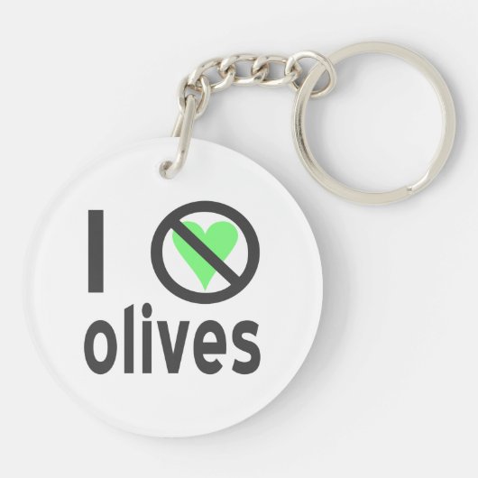 Ik haat olijven geen liefde sleutelhanger (Achterkant)