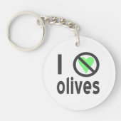 Ik haat olijven geen liefde sleutelhanger (Voorkant)
