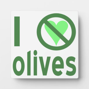 Ik haat olijven (groen) fotoplaat
