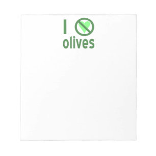 Ik haat olijven (groen) notitieblok