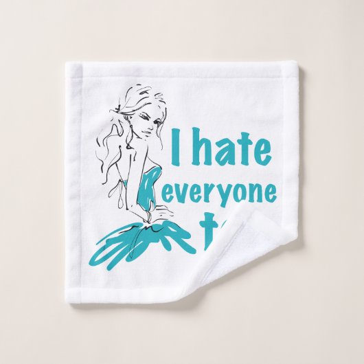 Ik haat ook iedereen bad handdoek (Wasdoekje)