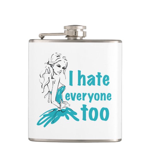 Ik haat ook iedereen heupfles (Voorkant)
