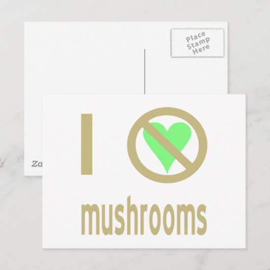 Ik haat paddenstoelen briefkaart (Voorkant / Achterkant)