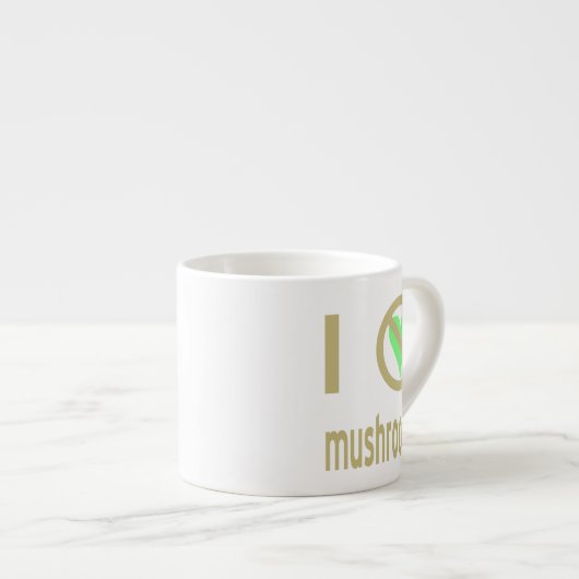 Ik haat paddenstoelen espresso kop (Voorkant rechts)
