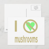 Ik Haat Paddenstoelen Geen Liefde Briefkaart (Voorkant / Achterkant)