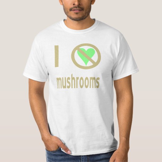 Ik haat paddenstoelen t-shirt (Voorkant)