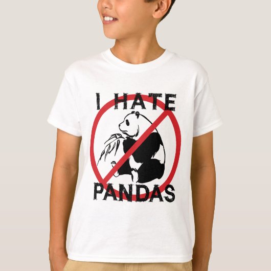 Ik haat Pandas T-shirt (Voorkant)