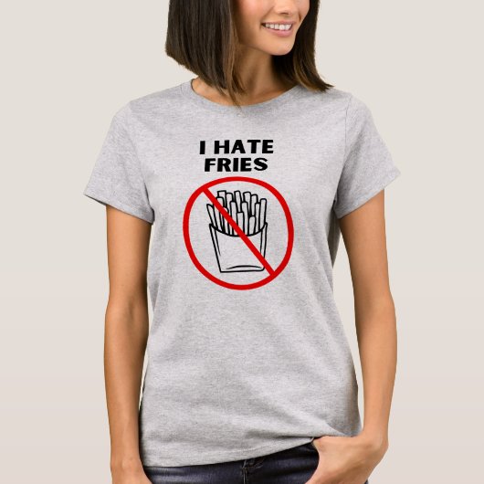 Ik haat patat t-shirt (Voorkant)