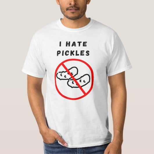 Ik haat pickles t-shirt (Voorkant)