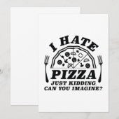 Ik Haat Pizza Geintje Kun Je Het Je Voorstellen Bedankkaart (Voorkant / Achterkant)