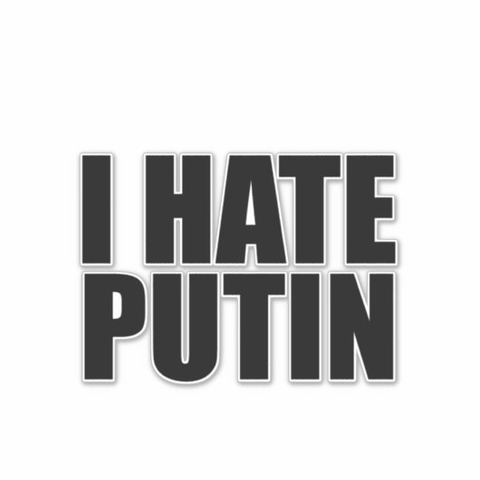 Ik haat Poetin Sticker (Voorkant)