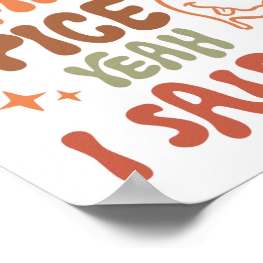 Ik haat pompoenkruid ja ik zei het grappige Herfst Poster (Hoek)