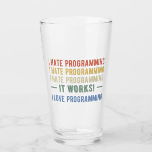 Ik haat programmeren - grappige programmeur I Glas