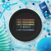 Ik haat programmeren - grappige programmeur I Papieren Bordje (Feest)