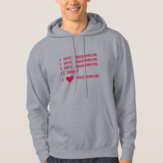 IK HAAT PROGRAMMEREN HOODIE (Voorkant)