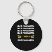 Ik haat Programmeringsprogrammeur Coder Gift Sleutelhanger (Voorkant)