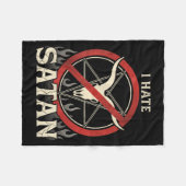 Ik haat Satan Fleece Deken (Voorkant (Horizontaal))