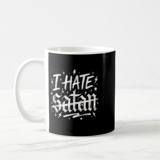Ik haat Satan Koffiemok (Links)