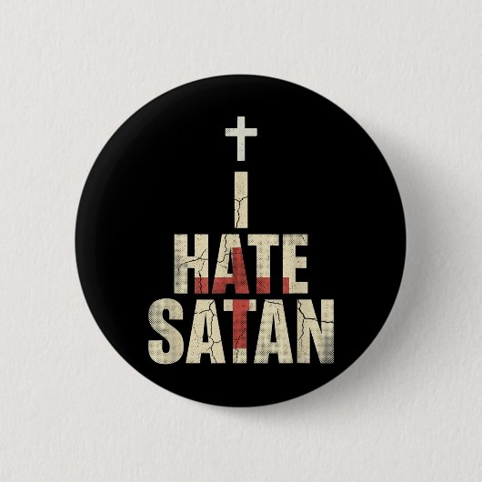 Ik haat Satan Ronde Button 5,7 Cm (Voorkant)