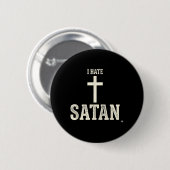 Ik haat Satan Ronde Button 5,7 Cm (Voorkant /achterkant)