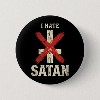 Ik haat Satan Ronde Button 5,7 Cm