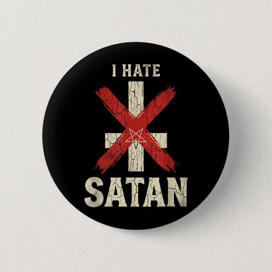 Ik haat Satan Ronde Button 5,7 Cm (Voorkant)