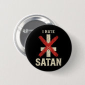 Ik haat Satan Ronde Button 5,7 Cm (Voorkant /achterkant)