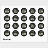 Ik haat Satan Ronde Sticker (Vel)