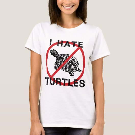 Ik haat schildpadden t-shirt (Voorkant)