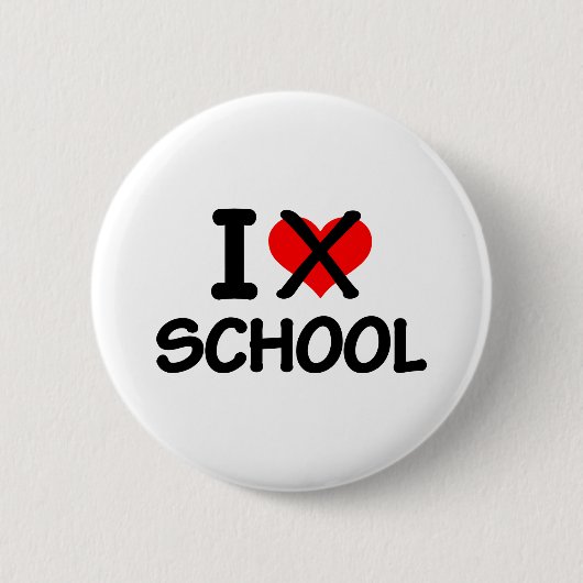 Ik haat school ronde button 5,7 cm (Voorkant)