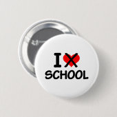 Ik haat school ronde button 5,7 cm (Voorkant /achterkant)