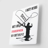 IK HAAT SEXY ZIJND VIERKANTE KLOK (Hoek)