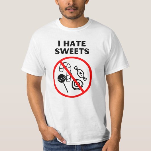 Ik haat snoep t-shirt (Voorkant)