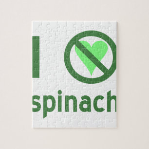 Ik haat spinazie. Geen liefde Legpuzzel