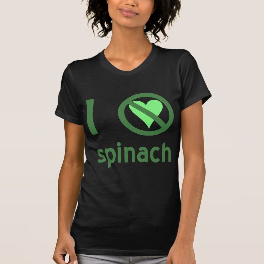 Ik haat spinazie Ik hou niet van spinazie T-shirt (Voorkant)