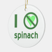Ik haat spinazie keramisch ornament (Links)