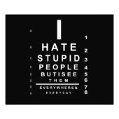 Ik haat stomme mensen foto afdruk (Voorkant)