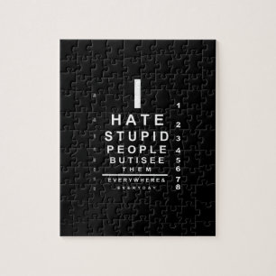 Ik haat stomme mensen legpuzzel