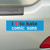 ik haat stripverhalen bumpersticker (Op auto)