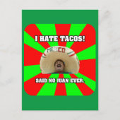 Ik haat Tacos Briefkaart (Voorkant)