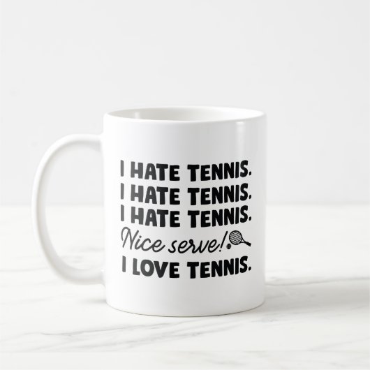 Ik haat Tennis Koffiemok (Links)