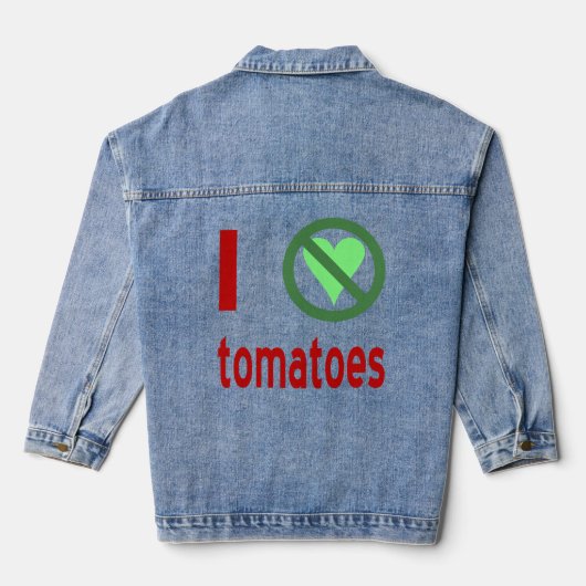 Ik Haat Tomaten Geen Liefde Denim Jacket (Achterkant)
