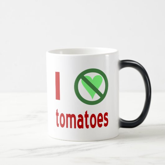 Ik Haat Tomaten Geen Liefde Magische Mok (Rechts)